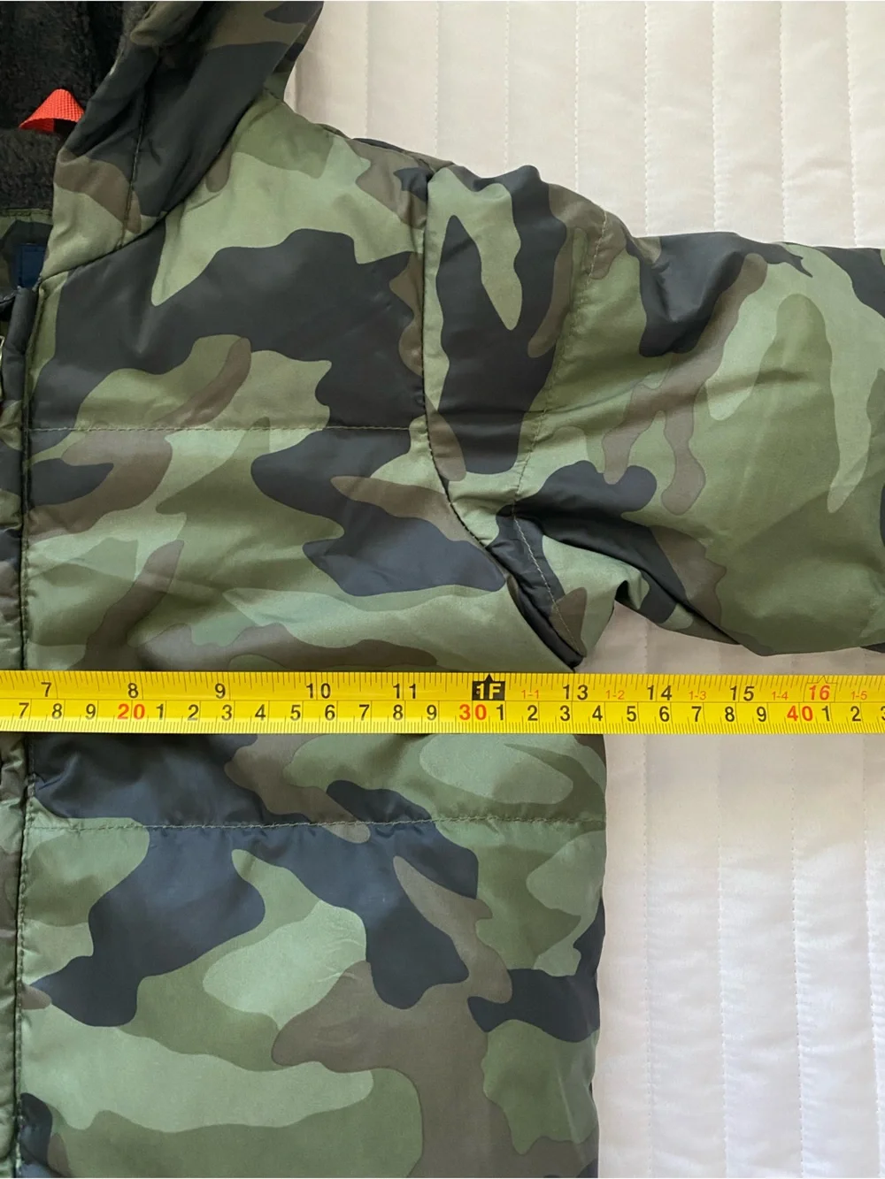 GAP Hooded Down Camo One-Piece Snowsuit - Olive, Dark Green & Black